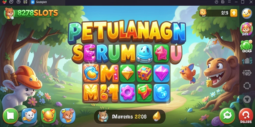 Tampilan gameplay 8278SLOTS yang penuh warna dan menarik.