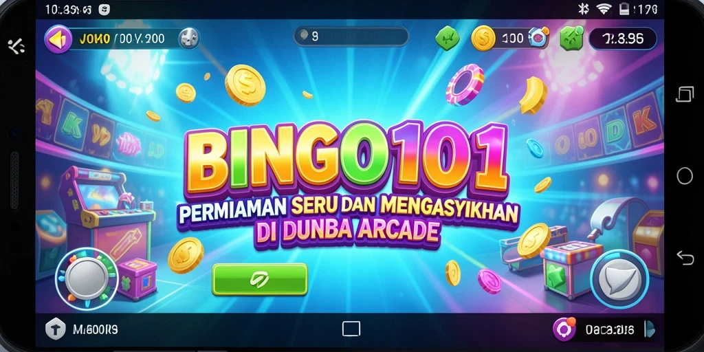 Gameplay BINGO101 dengan suasana permainan yang penuh warna.