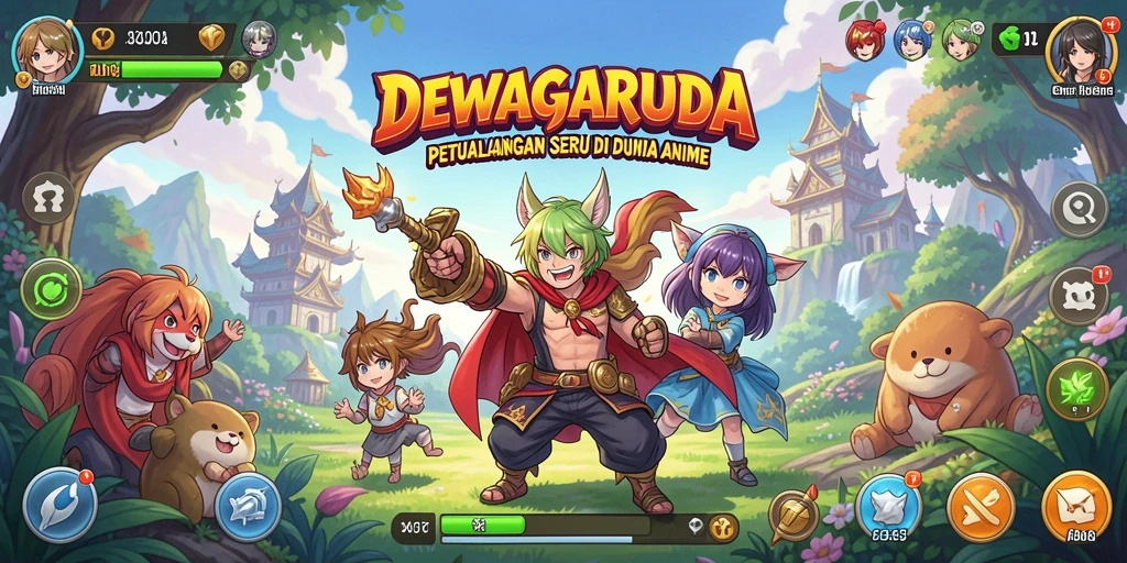 Tampilan gameplay menarik dari DEWAGARUDA yang penuh aksi.