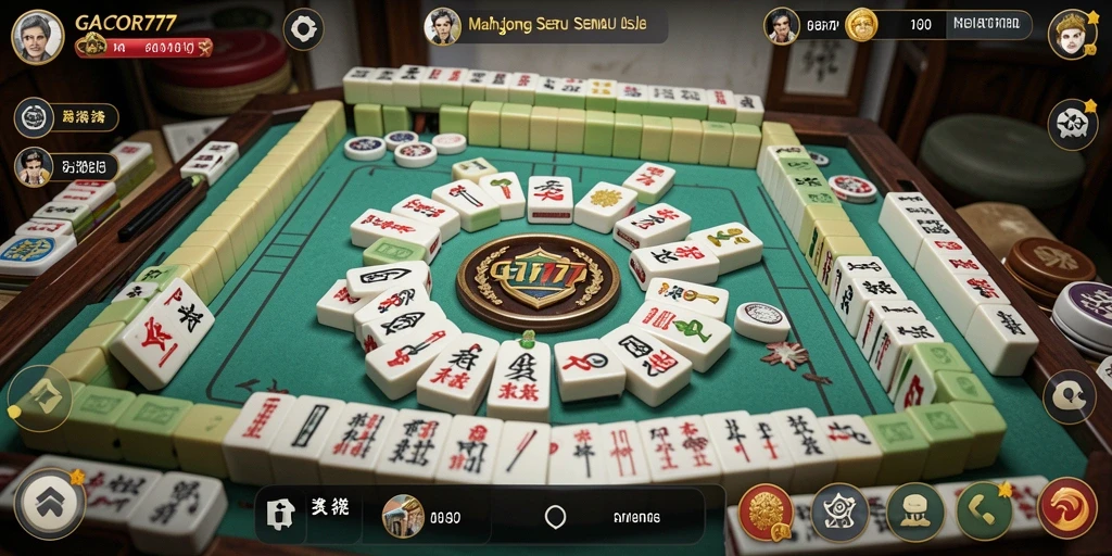 Tangkapan layar GACOR777 menunjukkan gameplay Mahjong yang dinamis.