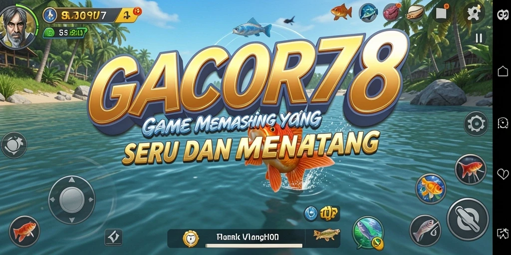 Tampilan gameplay seru GACOR78 dengan aksi memancing yang mendebarkan.