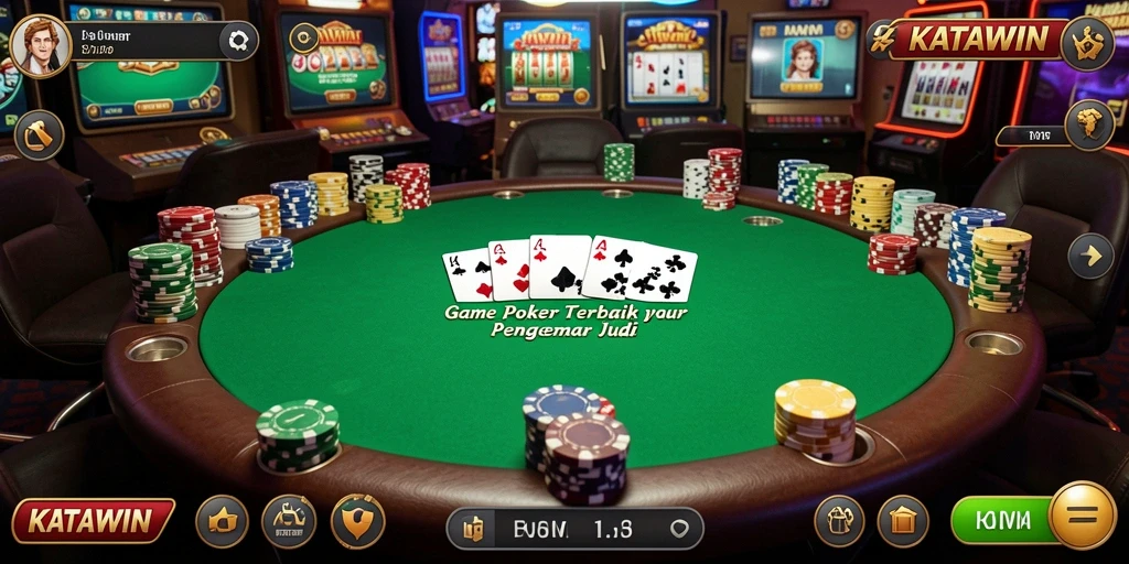 Tampilan gameplay KATAWIN yang seru dan kompetitif saat bermain Poker.