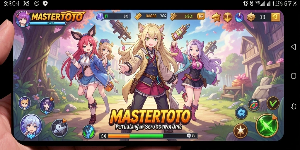 Screenshot gameplay MASTERTOTO yang menampilkan aksi seru karakter Anime.