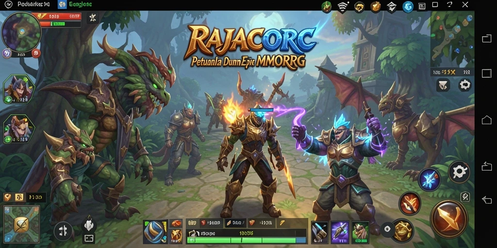 Screenshot gameplay RAJACORC dengan aksi petualangan yang seru.