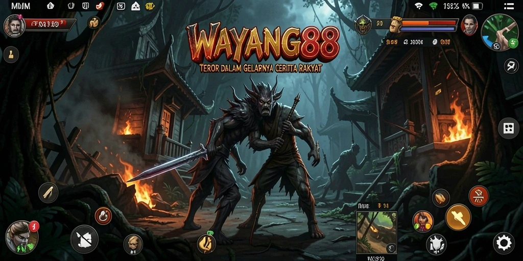 Gameplay menegangkan dengan karakter wayang yang mengerikan.